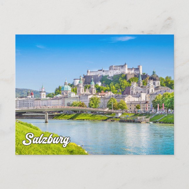 Schöne Salzburg, Österreich Postkarte (Vorderseite)
