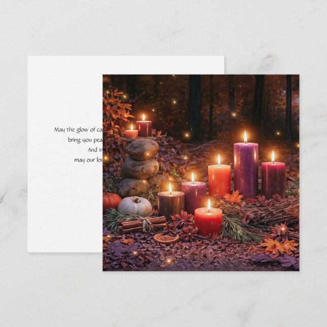 Schöne Samhain-Kerzen im Freien (Vorne/Hinten)