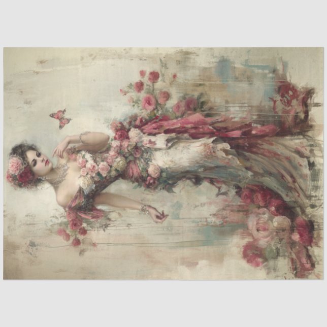 Schöne Sammlung Rose Seidenpapier (Vorderseite)