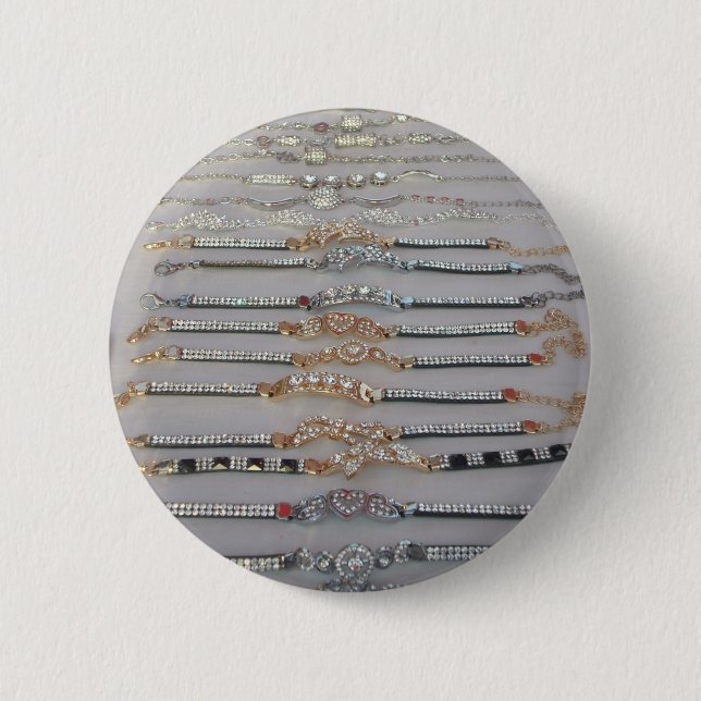 Schöne Sammlung von Diamind Jewels Herzdesign Button (Vorderseite)