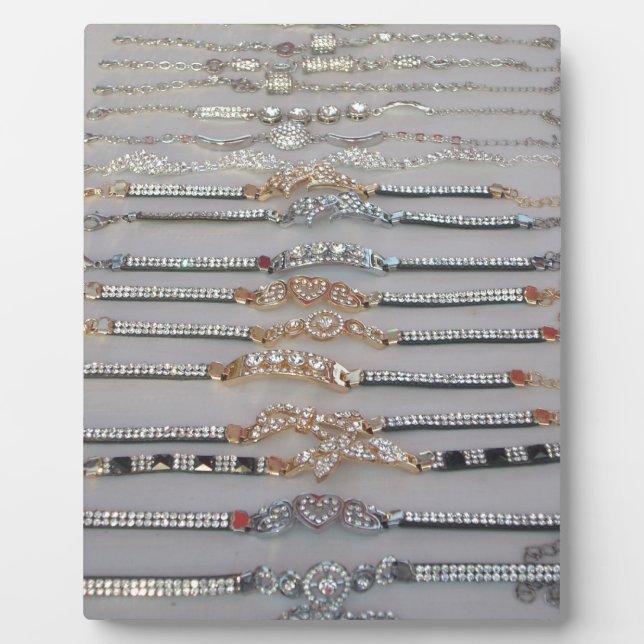 Schöne Sammlung von Diamind Jewels Herzdesign Fotoplatte (Vorderseite)
