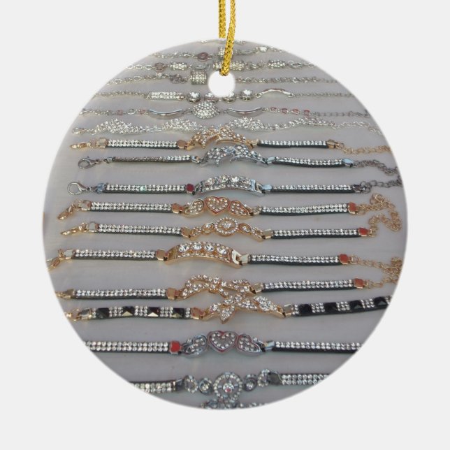 Schöne Sammlung von Diamind Jewels Herzdesign Keramik Ornament (Vorne)