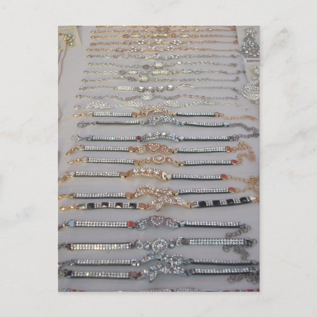 Schöne Sammlung von Diamind Jewels Herzdesign Postkarte (Vorderseite)