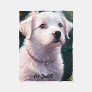 Schöne Sammlung von Hunden und Rose Fleecedecke
