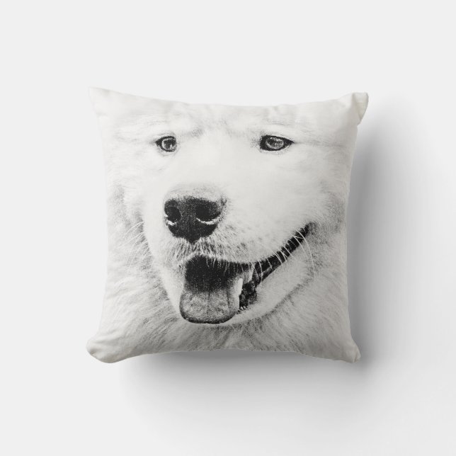 Schöne Samoyedhundekunst Kissen (Vorderseite)