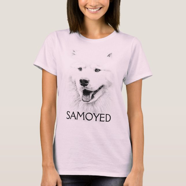 Schöne Samoyedhundekunst T-Shirt (Vorderseite)