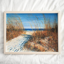 Schöne Sand Dunes Beach Fine Art Print Poster