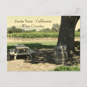 Schöne Santa Ynez/Wineland Postkarte! Postkarte