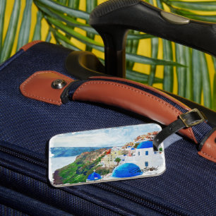 Schöne Santorini Griechenland Landschaft Reisen Gepäckanhänger