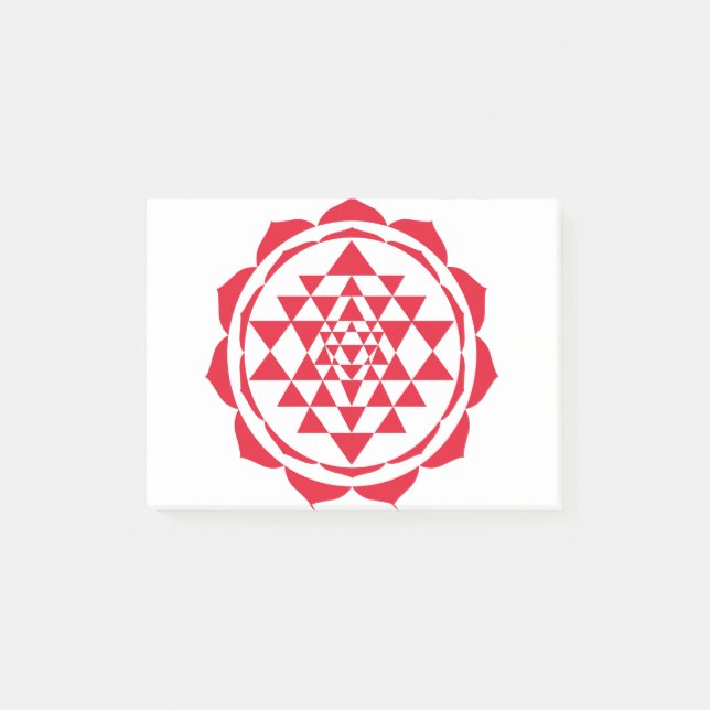 Schöne Saraswati Yantra für Wachstum und Frieden Post-it Klebezettel (Vorderseite)