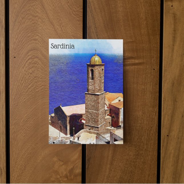 Schöne Sardinien italienische Insel Mittelmeer Postkarte (sardinia vintage travel architecture postcard)