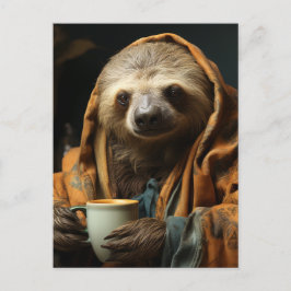 Schöne Schlacke mit Kaffee Postkarte