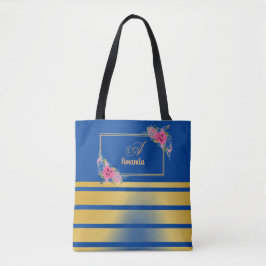 Schöne, schmale goldene Streifen Monogramm Girenna Tasche