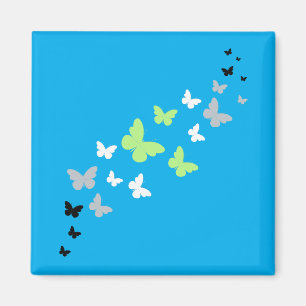 Schöne Schmetterling Agender Stolz Magnet