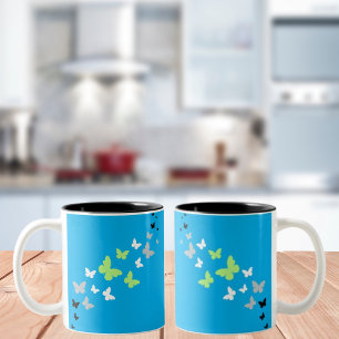 Schöne Schmetterling Agender Stolz Zweifarbige Tasse
