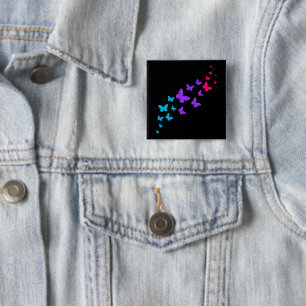 Schöne Schmetterling Androgynes Stolz Design Button