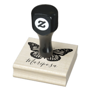 Schöne Schmetterling Hand gezogen ZOLLEN IT Gummistempel