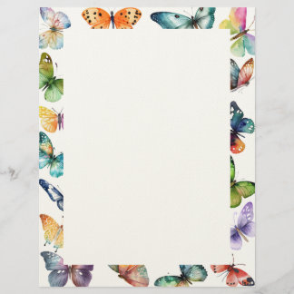 Schöne Schmetterlinge Briefbogen