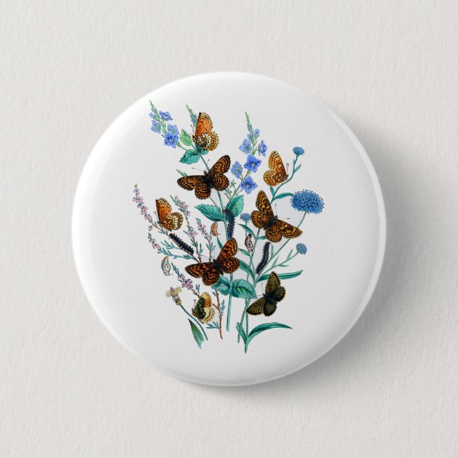 Schöne Schmetterlinge Button (Vorderseite)