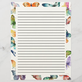 Schöne Schmetterlinge Lined Briefbogen