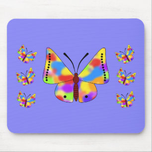 Schöne Schmetterlinge mit Regenbogenflügeln Mousepad