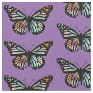 Schöne Schmetterlinge Muster Monarch Wasserfarbe Stoff