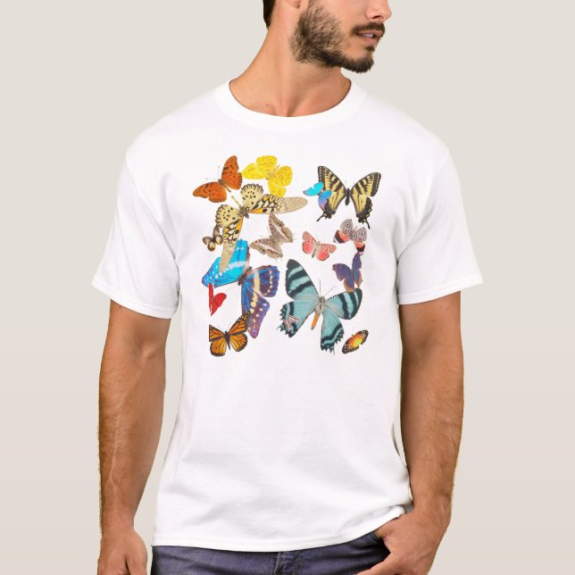 Schöne Schmetterlinge T-Shirt (Vorderseite)