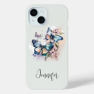 Schöne Schmetterlinge und Blume Case-Mate iPhone Hülle