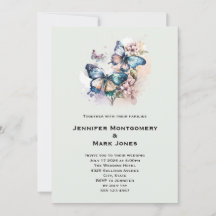 Schöne Schmetterlinge und Blume Hochzeit