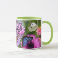 Schöne Schmetterlinge Wilde Blume Liebe mit Grün