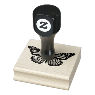 Schöne Schmetterlingshandzeichnung Gummistempel
