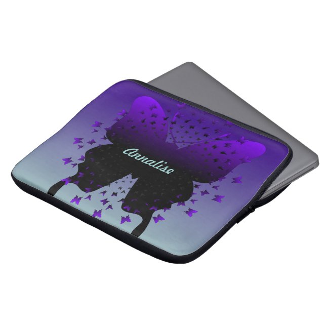 schöne Schmetterlingslaptophülse Laptopschutzhülle (Vorne Oben)