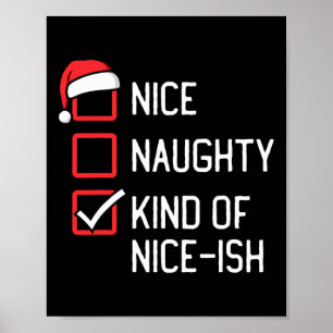 Schöne schmutzige Liste, eine Art schöne Weihnacht Poster