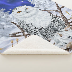Schöne Schneeauschale im Schnee drucken Sherpadecke