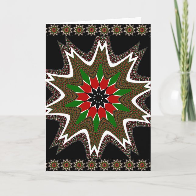 Schöne schöne Kenya Kulturmotif Geometrie Karte (Vorderseite)