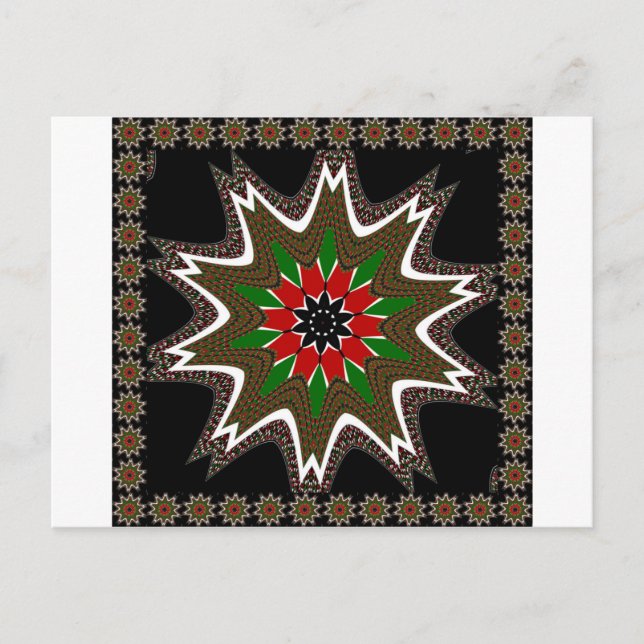 Schöne schöne Kenya Kulturmotif Geometrie Postkarte (Vorderseite)