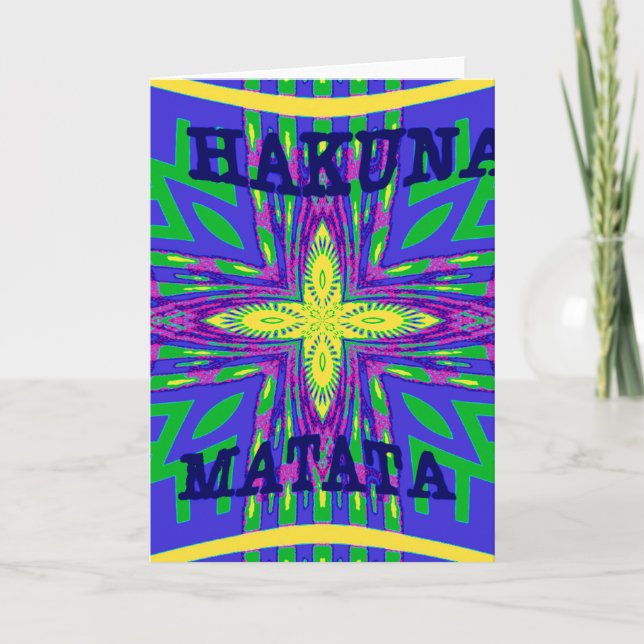 Schöne schöne Mombasa Kanga Hakunamatata Tribal Karte (Vorderseite)