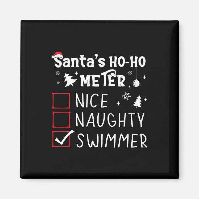 Schöne Schöne schwimmende Weihnachtsliste Schwimme Magnet (Vorne)