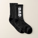 Schöne Schwarz-Weiß Best Papa jemals Socken<br><div class="desc">Schwarz und Weiß Bester Papa je,  ein schönes Geschenk für Papa,  Vatertag.</div>