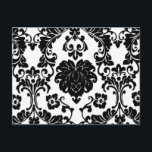 Schöne Schwarz-Weiß Damaskus Kunst, Dichtung und M Postkarte<br><div class="desc">Schwarzweiß-Leinwand-Kunstdruckkunst für Staubpatronen. Ideal für Ihre Zuhause- oder Büroeinrichtung.</div>