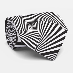 Schöne Schwarz-weiße gewundene optische Illusion Krawatte