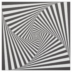 Schöne Schwarz-weiße gewundene optische Illusion Stoff