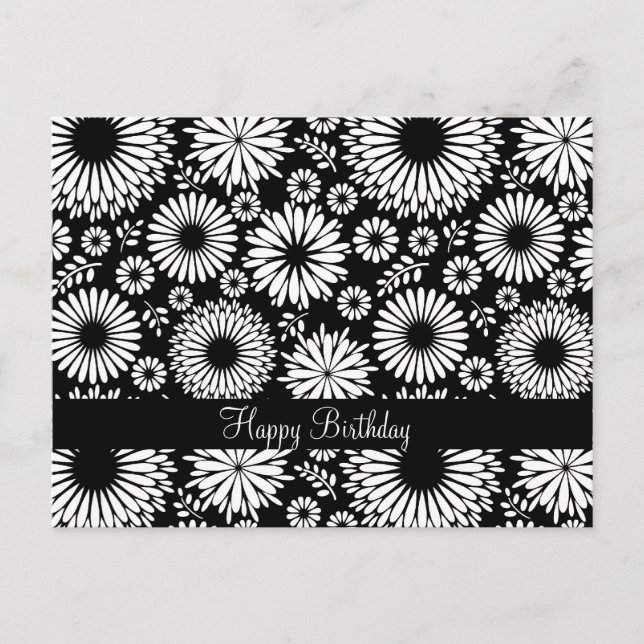 Schöne schwarz-weiße Postkarte (Vorderseite)