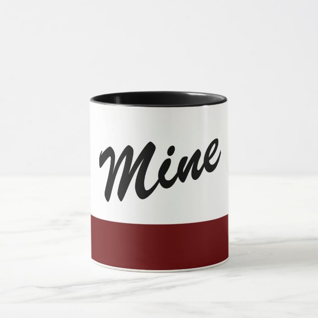 Schöne Schwarz-weiße Red Mine Tasse (Zentrum)
