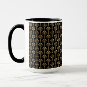 SCHÖNE SCHWARZE & GOLDENE REIHEN VON KELTISCHEN KN TASSE