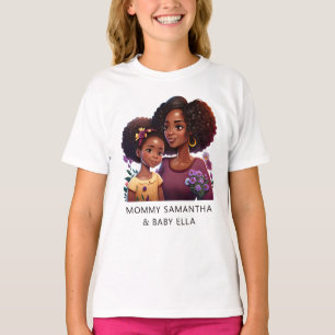 Schöne Schwarze Mama und Tochter (12) T-Shirt