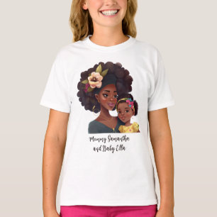 Schöne Schwarze Mama und Tochter (21) T-Shirt