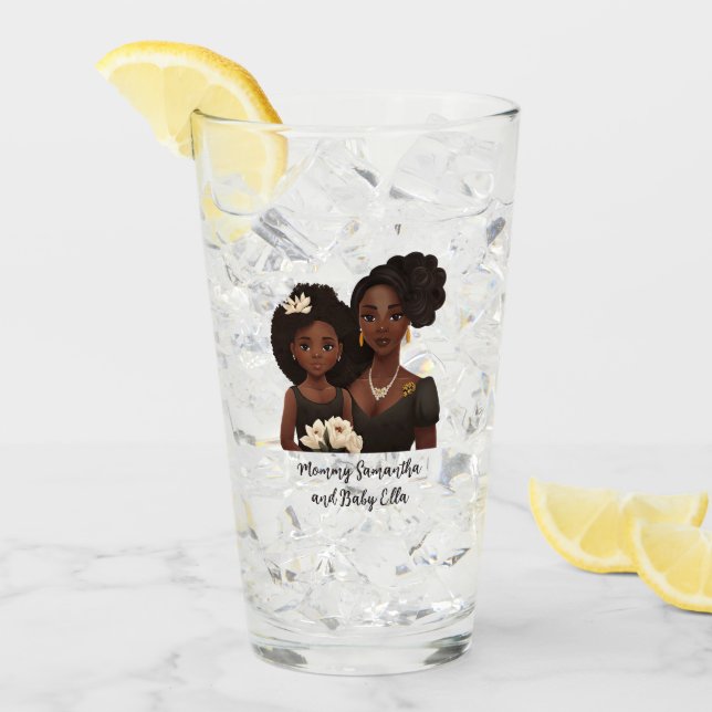 Schöne Schwarze Mama und Tochter (23) Glas (Vorderseite Ice)