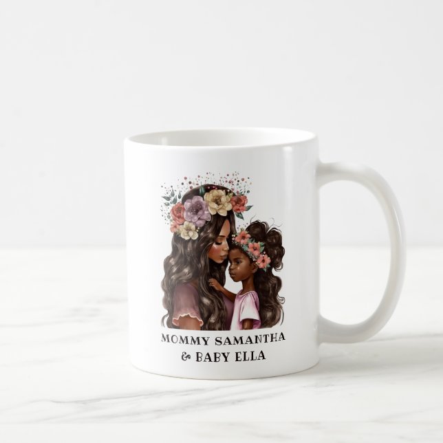 Schöne Schwarze Mama und Tochter (2) Kaffeetasse (Rechts)