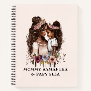 Schöne Schwarze Mama und Tochter (5) Notizbuch